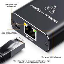 Gigabit Ethernet Switch Splitter Adapter, RJ45 1000Mbps LAN Network Extender, 1 To 2/3/4 Port Expansion For Computers, Cameras, Routers, RJ45 Devices