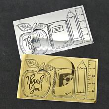 8 Stück Rückkehr zur Schule Party Deko - wiederverwendbare Acryl Dankeschön, Bleistift, Bücher, Schreibwaren Kuchen Topper, sinnvoller Geschenkidee für Lehrer, Lehrer Dankes Geschenk, Buchstaben für Klassenzimmer Feier, Dessertbar Deko, Foto Shooting Requisiten, Lehrertag, Ferien Backzubehör