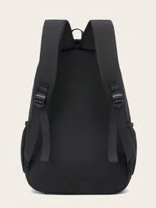 New Men's Lightweight One Shoulder Bag Backpack With Pen Case 3 PiecesSet, Casual Large Capacity Student Messenger Bag