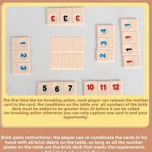 拉米牌游戏套装，包括 4 个游戏架、106 块牌和便携式手提包 - 经典旅行棋盘游戏，适合成人和青少年，非常适合游戏之夜和聚会 - 多色-rummy數字牌 - 查看 9