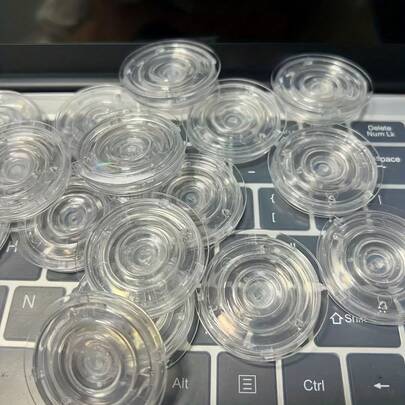 透明伸缩折叠手机支架，透明单面粘合折叠式手机支架，带透明空气框架，兼容 、Android 手机，生日、家人、朋友的礼物，推拉式手机握把，手机配件，兼容 、Android 手机，生日、家人、朋友的礼物