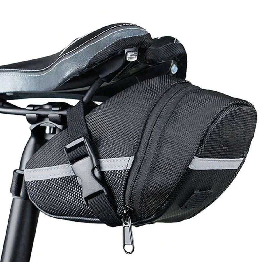 Bolsa de bicicleta de nailon, bolsa de almacenamiento impermeable para sillín de bicicleta de montaña, bolsa de herramientas trasera, accesorios de bicicleta para exteriores
