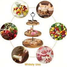 1pc Elegant Lovewood Cake Stand - Multi-Layer Dessert Display, Service Tray, Sturdy Cake Stand