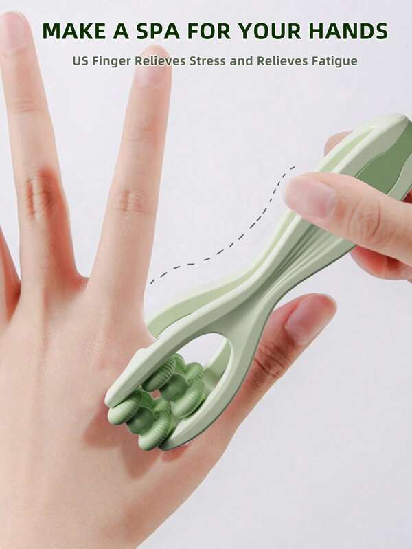 New 1pc Finger Massager, Double-Sided Hand Massage Roller Tool, Very Suitable For Office Workers Who Work All Day, Double-Sided Acupressure Mass, Instantly Relieve Hand Pain And Pressure! Upgraded Anti-Fatigue Hand Care Tool, Ergonomically Designed Double Roller Finger Massager,School,Back To School,Travel,Travel Essentials,Home Essentials,Spa,Massage Tool,Massage,Massager,Spa