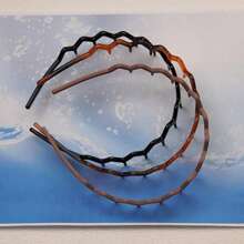 2pcs/Set Women Simple Fashion Wavy Teeth Fixed Non-Slip Hair Hoop, Elegant Suitable For Makeup, Washing, Daily Wear (2/1pc)