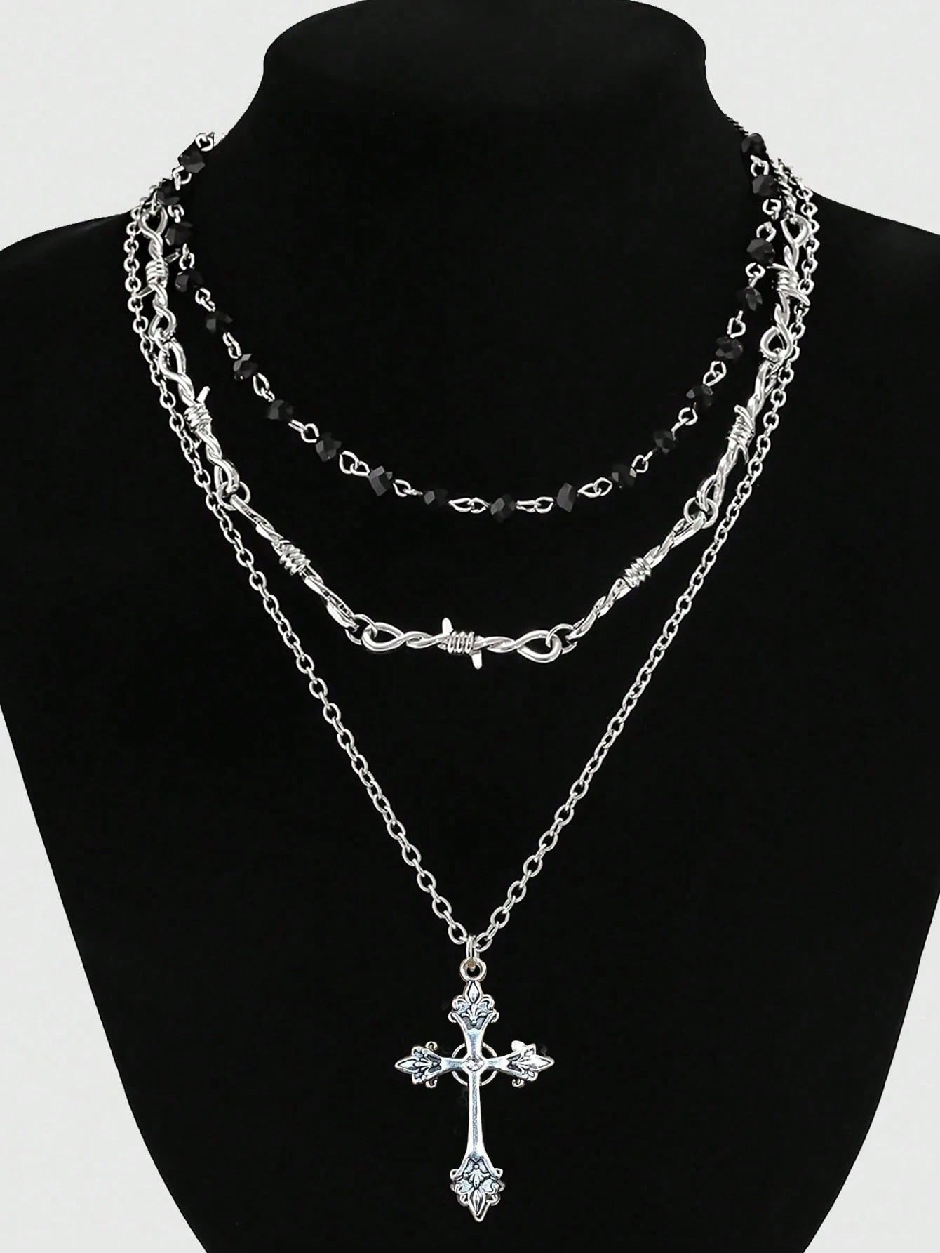 goth choker necklace set