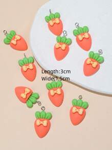 10 pièces Breloques pendentifs en forme de carotte, accessoire