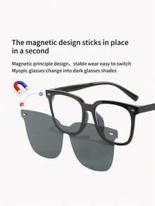 1 chiếc kính kẹp nam châm cho nữ, gọng và tròng kính bằng PC Polycarbonate chất lượng cao, thời trang, đa năng cho trang phục thường ngày, tiệc tùng, biểu diễn trên sân khấu - Nhiều màu - Xem 4