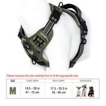 Dog Harness, No-Pull Pet Harness With 2 Leash Clips, Adjustable Soft Padded Dog Vest, Reflective No-Choke Pet Oxford Vest With Easy Control Handle For Large Dogs - Army Green - View 22