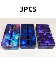 1/3pcs彩色无限多功能减压魔方，拥有多种多彩星空风格，包含星空、月光森林元素，造型新颖，玩法有趣，适合缓解烦躁、休闲娱乐