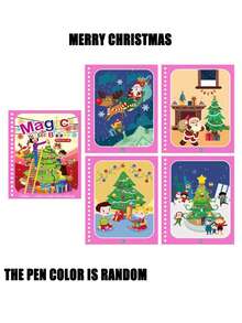 1set Magical Watercolor Painting, Multi Theme, Colorful, Repeatable Coloring Magical Watercolor Painting, Party Gift, Birthday Gift/Some Accessories, Colors, Text, Patterns, Shapes Are All Random - Multicolor - View 20