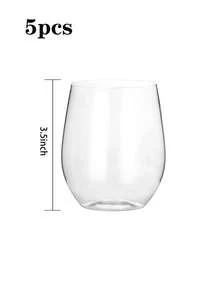 12 件 360 毫升 12 盎司透明金边红酒杯（可重复使用），带金边，适用于盛水、果汁、鸡尾酒、葡萄酒、甜点饮料，适合生日、婚礼、节日、万圣节、圣诞节、新年派对用品 - 彩色 - 查看 14