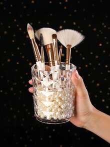 亚克力笔筒，大容量铅笔筒，方形化妆刷架，收纳柜，文具展示架，办公小工具，多功能化妆刷收纳盒，桌面收纳盒包，化妆包，梳妆台，化妆包，收纳盒，储物盒，化妆品收纳盒，化妆包，化妆品收纳盒，收纳盒，洗漱包，桌面收纳盒，化妆包，化妆袋，化妆品收纳盒，化妆袋，化妆包，首饰盒，化妆刷架，刷架，香水收纳盒，化妆包，女士礼物，圣诞礼物，女士礼物创意，房间装饰 - 銀色 - 查看 5