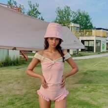 Summer Fashionable Simple Solid Color Thin Breathable Sun Hat, Bucket Hat, Sun Protection Outdoor Hat