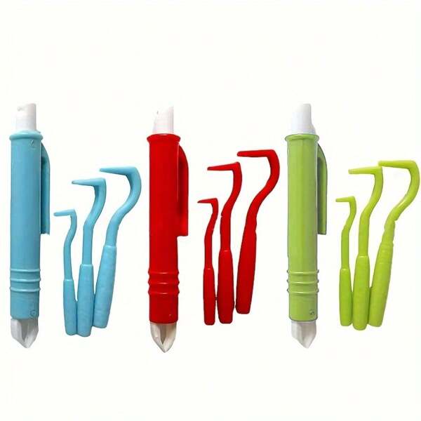4Pcs/Set Flea Remover Hook Tick Removal Tweezer Ticks Pull Pet Cat Dog Accessories Scratching Extractor Mite Tweezers Comb Louses Pliers