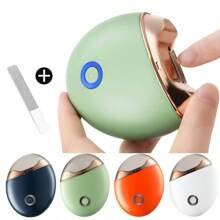 1Pc USB Automatic Nail Clipper With Natural Nail Files Shiner Buffer Polisher, Electric Nail Clippers Safety Fingernail Cutter Nail Trimmer Scissors Gift For Caregivers, Elderly, Adults, Children, Care Communities, Smooth, Comfortable To The Touch