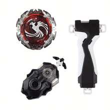 Burst Battle Spinning Top Toy Series B-129 Battle Top + Dual String Launcher + Grip - Multicolor - View 4