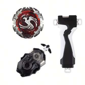 Burst Battle Spinning Top Toy Series B-129 Battle Top + Dual String Launcher + Grip