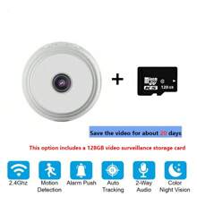 Mini Telecamera A9: Telecamera IP HD Wi-Fi 2.4G con visione notturna, sicurezza domestica intelligente, visualizzazione remota da mobile, allarme rilevamento movimento e baby monitor