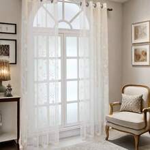 客厅和卧室的薄纱刺绣窗帘、法式滤光薄纱窗帘、阳台预制窗板、优雅的春夏装饰