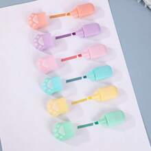 Set di 6 mini evidenziatori a forma di zampina di gatto a forma di macaron, con colori morbidi per la protezione degli occhi, essenziali per la marcatura/decorazione manuale degli studenti, strumento per revisione esami/prendere appunti, design portatile! Ritorno a scuola
