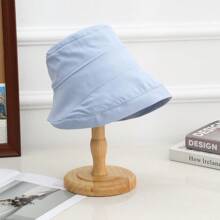 Summer Fashionable Simple Solid Color Thin Breathable Sun Hat, Bucket Hat, Sun Protection Outdoor Hat