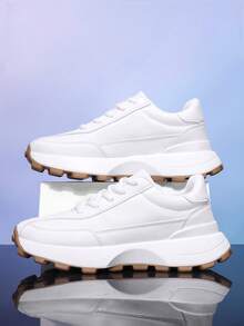 男士防滑百搭户外休闲时尚运动鞋厚底运动鞋，健身房 2000 年代风格情人节创意