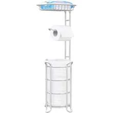 New [E] Toilet Paper Holder Stand Nautical Bathroom Tissue Holders  Standing  Top Shelf Storage Mega Rolls/Phone/Wipe-Ivory - C-象牙色 24 - 查看 1