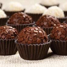 1000 Units Brown Inside And Outside Number 5 Candy Wrappers Brigadeiro Wrappers - 鏽棕色 - 查看 1