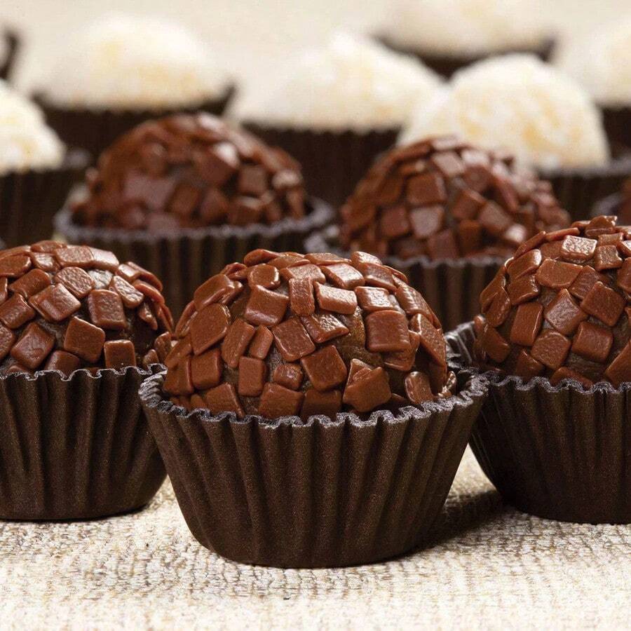 1000 Units Brown Inside And Outside Number 5 Candy Wrappers Brigadeiro Wrappers - 鏽棕色 - 查看 1