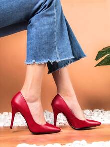 Women Pumps - Red - View 2
