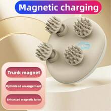 1 pezzo Massaggiatore elettrico per la testa con 8 artigli, cura del cuoio capelluto, terapia a luce rossa per nutrire i capelli, pulizia del viso e aiuto per il sonno