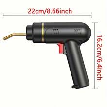 200W Cordless Hotmelt Welding Gun, USB Rechargeable Portable Repair Tool With 5000mAh Long Battery Life, Mica Heating Element, 400pcs Hotmelt Welding Kit, Suitable For Car Bumper And Plastic Repair