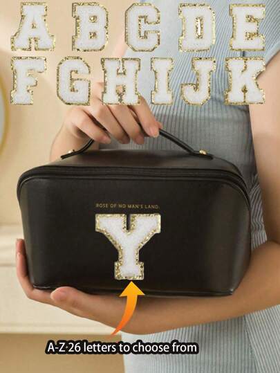 PU Leather Waterproof Cosmetic Bag, With Letter Cosmetic Storage Bag, Large Capacity Spacious Double Layer Cosmetic Bag, Multifunctional Women's Travel Hand Bag, Toiletry Bag, Cosmetics Organization And Storage, Bathroom Organization And Storage, Travel Essentials, Cruise Essentials, Travel Accessories, Bathroom Storage, Jewelry Storage, Lip Polish Storage, Nail Polish Storage, Easter Gift, Bridesmaid Gift, Mother's Day Gift Bag,Room Decor, Bags,Makeup Bag,Vanity,Travel,Make Up Bag,Travel Essentials,Organizer,Storage,Travel Essential,Makeup Organizer,Makeup Bags,Make Up Organizer,Organiser,Toiletry Bag,Desk Organiser,Cosmetic Bag,Makeup Pouch,Make Up Organize,Vanity Accessories,Make Up Pouch,Make Up Bags,Makeup Bag,Make Up Bag,Makeup Bags,Cosmetic Bag,Makeup Organiser,Travel,Makeup Pouch,Bag,Vanity,Make Up Pouch,Travel Essentials,Pouch Bag,Make Up Bags,Bags,Travel Essential,Vanity Accessories,Small Makeup Bag,Makeup Pouch,Cosmetic Bag,Travel Essential,Large Capacity,Large Makeup Bag