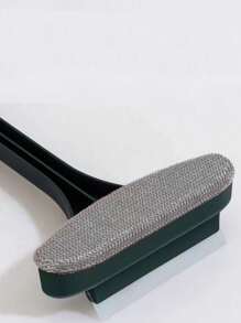 Cepillo de limpieza de ventanas de mango largo y multiuso, reutilizable, removedor de polvo con limpiacristales, herramienta universal para limpiar mallas de ventana