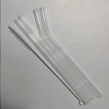 1pc Transparent Glass Cup With Striped Pattern Lid And Straw, Portable And Simple Style Cup For Water, Tea Or Coffee, With A Ins Style; Comes With A Round Shape, With A Capacity Of 350/600 Ml There Are Also Straws And Straw Brushes To Choose From Back To School - Transparent 600ML - View 19