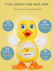 1 件唱歌跳舞小鸭子益智玩具，适合婴儿和幼儿