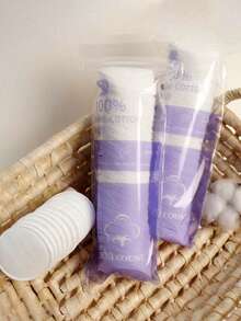 100 miếng/gói, khăn lau mặt mềm hình tròn, dùng một lần cho người lớn. - Màu tím - Xem 9