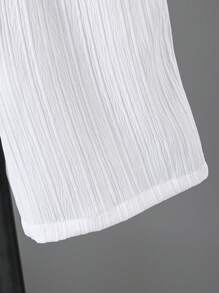 Ensemble chemise à col montant et short en tissu texturé pour garçons, idéal pour la rentrée scolaire