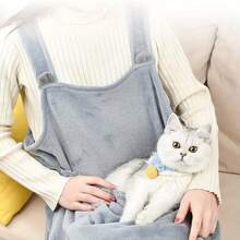 Comfortable Cat Carrier Bag - Fashionable, Machine Washable Polyester Cat Carrier Backpack, Suitable For Small To Large Cats, All Season Pet Carrier Bag, Bicycle Trailer - Grey - View 2