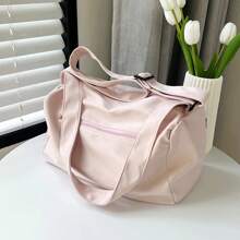 Women's Canvas Shoulder Bag, Large Travel Bag, Yoga Sports Bag, Fashion Handbag, 2024