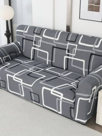 1 件高端简约黑白框架抽象艺术沙发套，弹力全包沙发套，四季通用沙发套