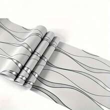 1 Roll 3D Striped Self-Adhesive Wallpaper, Stereoscopic Geometric Pattern Wallpaper For Home Decor, Living Room, Waterproof And Removable Wall Sticker For Bedroom & Living Room Wall Paper Wall Stickers Room Decor Wall Decor