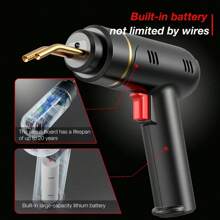 200W Cordless Hotmelt Welding Gun, USB Rechargeable Portable Repair Tool With 5000mAh Long Battery Life, Mica Heating Element, 400pcs Hotmelt Welding Kit, Suitable For Car Bumper And Plastic Repair