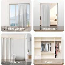 New Shower Curtain Rod, 1" Diameter Heavy Duty Tension Shower Rod, Non Slip Adjustable 28-74 Inch No Drilling Shower Curtain Rods Spring Tension For Bathroom, Shower Stall, No Rust, Chrome Gold - 金色28-74英寸 - 查看 7
