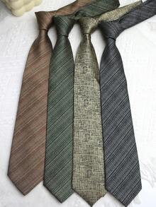 1pc Olive Green Ditsy Floral Hand-Tied Necktie, Suitable For Casual, Streetwear, Daily, Business, Party Men Necktie - Multicolor - View 2