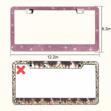 Conjunto de 4 Peças de Acessórios de Carro com Diamantes, Volante de Carro com Diamantes, Suporte de Telefone com Diamantes, Conjunto de Acessórios Internos de Válvula de Corrida com Diamantes, Conjunto de Acessórios de Carro Cintilantes com Diamantes