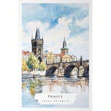 1 件东欧旅行海报捷克共和国土耳其匈牙利伊斯坦布尔印刷帆布墙艺术家居房间装饰礼物无框