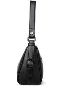 女士 2025 女式斜挎包钱包和手提包包奢华设计师女士手提包高品质皮革单肩包 - 黑色 - 查看 6