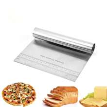 1pcStainless Steel Workbench Scraper - Multi-Purpose Dough Knife And Pastry Knife, Cutting Knife For Baking Flour, Cutting Noodles, Scraper With Scale, Baking Tool, Essential Kitchen Utensils For Baking